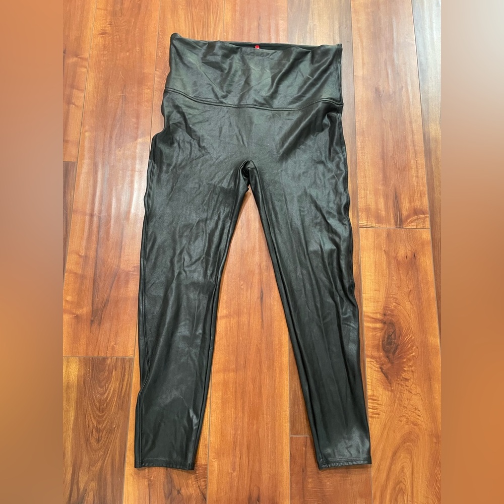 Spanx Black Faux Leather Leggings